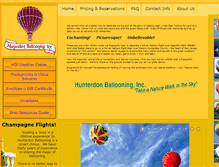 Tablet Screenshot of hunterdonballooning.com